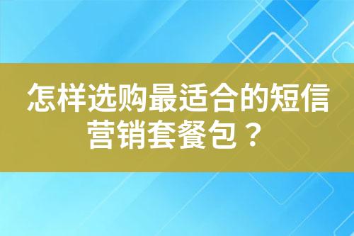 怎樣選購最適合的短信營銷套餐包？