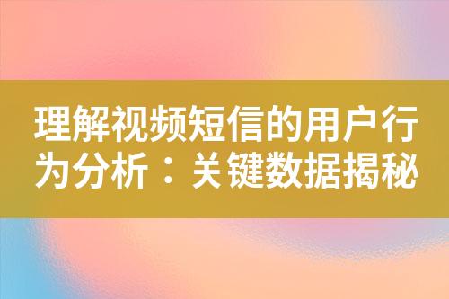 理解視頻短信的用戶行為分析：關(guān)鍵數(shù)據(jù)揭秘